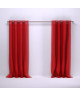 Rideau a oeillets pur coton PANAMA rouge,135x250 cm