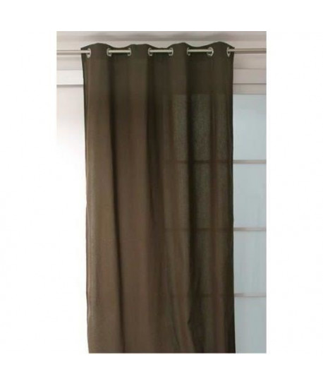 SOLEIL D\'OCRE Rideau a oeillets PANAMA Taupe 140x250cm