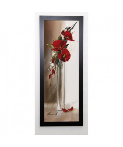 TRAMONI OLIVIER Image encadrée Hauteurs florales II 40x102 cm Rouge