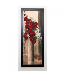 TRAMONI OLIVIER Image encadrée Bouquet d\'orchide?es rouges I 40x102 cm Rouge