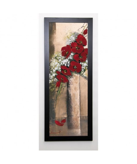 TRAMONI OLIVIER Image encadrée Bouquet d\'orchide?es rouges II 40x102 cm Rouge