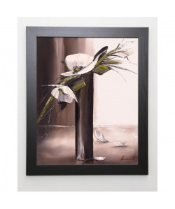 TRAMONI OLIVIER Image encadrée Bouquet blanc I  47x57 cm  Marron