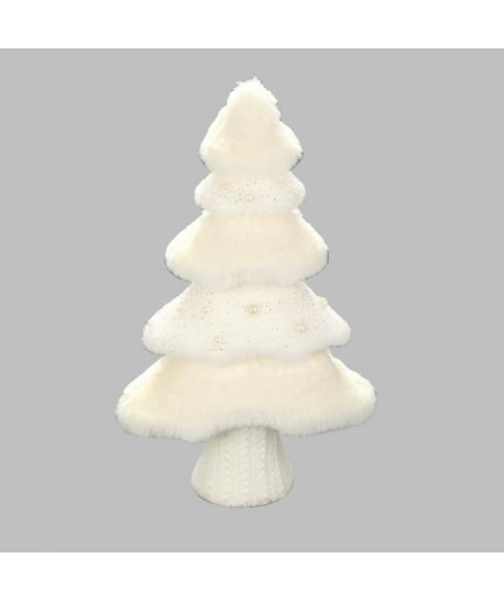 Sapin de Noël en Tissu Blanc 42x25x13 cm