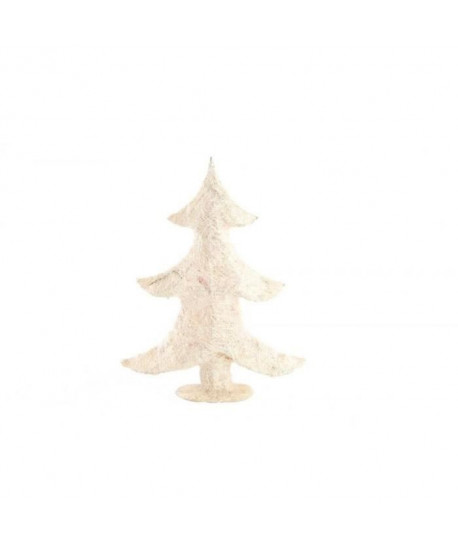 Sapin de Noël Artificiel Blanc en PVC 16x16x5 cm