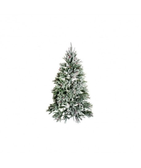 Sapin de Noël artificiel Blanc et vert en PVC 143x198 cm