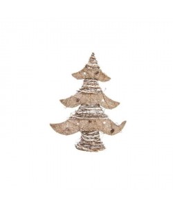 Sapin de Noël artificiel Beige en rotin H 60 cm