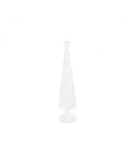 Sapin de Noël artificiel lumineux Blanc en verre 9x41 cm