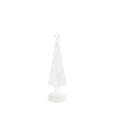 Sapin de Noël artificiel lumineux Blanc en verre 9x31 cm