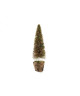 Sapin de Noël artificiel lumineux en osier rotin 65 cm