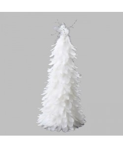 Sapin de Noël artificiel en Plumes Blanc 42 cm