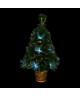Sapin de Noël artificiel Fibre optique Los Angeles  24 LED  55 branches  60 cm