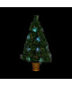 Sapin de Noël artificiel Fibre optique Los Angeles  33 LED  80 branches  90 cm