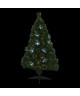 Sapin de Noël artificiel Fibre optique Los Angeles  45 LED  125 branches  120 cm