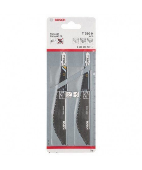 BOSCH 2 Lames de scie pour coupes en plongée et coupes droites T 350 H  152mm HCS