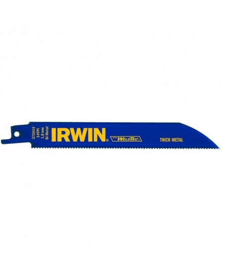 IRWIN Lot de 5 lames de scie sabre  Pour métal  818R  18 TPI  200 mm