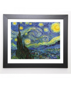 VAN GOGH Image encadrée Nuit Etoilée a St. Rémy  47x57 cm  Bleu