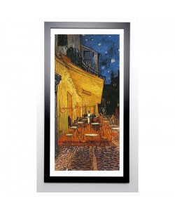 VAN GOGH Image encadrée Terrasse de Café La Nuit 57x107 cm Jaune
