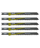 WOLFCRAFT Lot de 5 Lames de scie sabre B&D HCS  7,5 cm