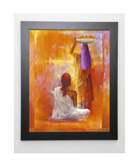 VARGHESE Image encadrée Kerala  47x57 cm  Orange