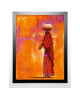 VARGHESE Image encadrée Kovalam 67x87 cm Orange