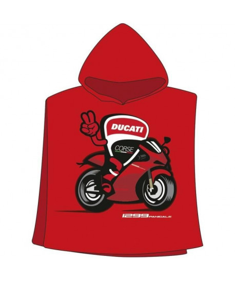 GP MOTORS Serviette Poncho Ducati  Rouge et Noir