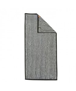 DONE Serviette de toilette Daily Shapes Stripes  50x100 cm  Noir et blanc