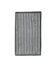 DONE Serviette invité Daily Shapes Stripes  30x50 cm  Gris anthracite et blanc