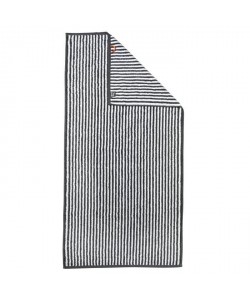 DONE Drap de douche Daily Shapes Stripes  70x140 cm  Gris anthracite et blanc