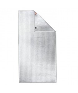 DONE Drap de douche Daily Shapes Stripes  70x140 cm  Argent et blanc