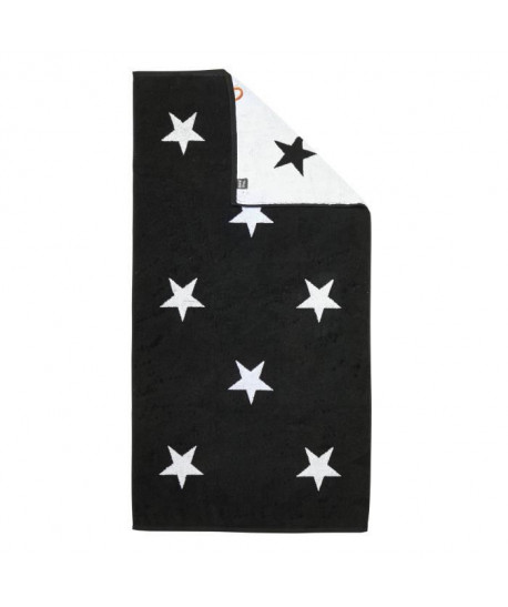 DONE Drap de douche Daily Shapes Stars  70x140 cm  Noir et blanc