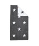 DONE Drap de douche Daily Shapes Stars  70x140 cm  Gris anthracite et blanc