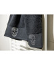 DONE 1 Serviette de toilette  1 Drap de douche Stone Skull  Noir