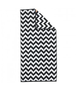 DONE Drap de douche Zig Zag  70x140 cm  Noir et blanc