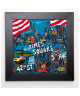 WOZNIAK SOPHIE Image encadrée Times Square 5th avenue 37x37 cm Bleu