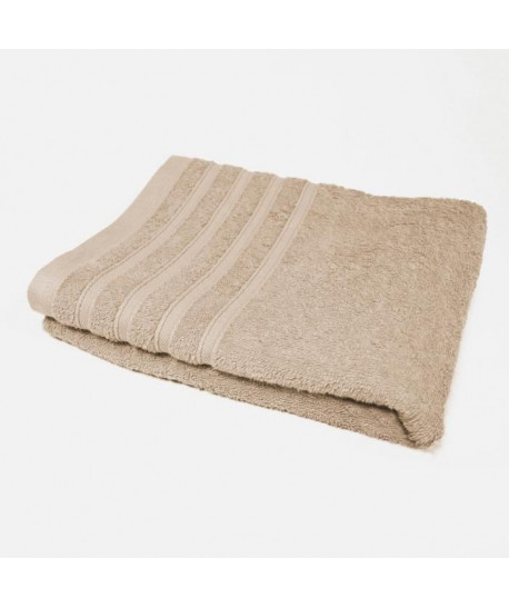 DOUCEUR D\'INTERIEUR Drap de douche 100% coton Vitamine 70x130 cm taupe