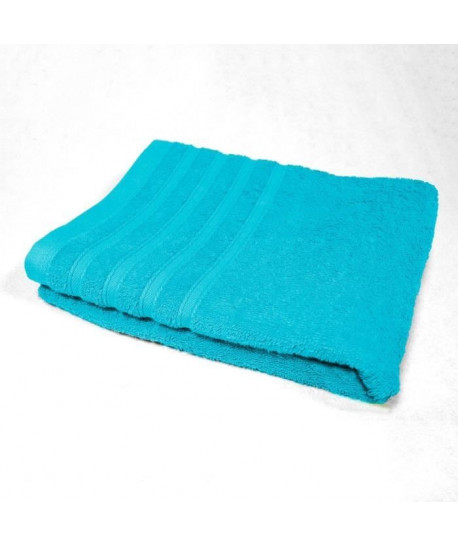 DOUCEUR D\'INTERIEUR Drap de bain 100% coton Vitamine 90x150 cm turquoise