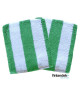 FINLANDEK Lot de 2 serviettes de toilette 50x100 cm rayées vert