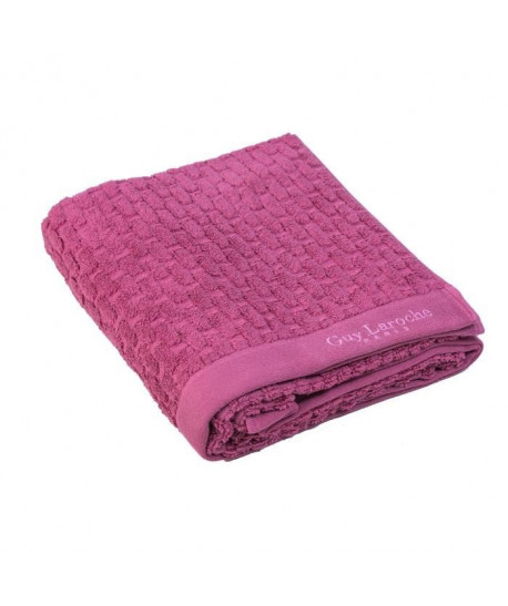 GUY LAROCHE Drap de bain Palazzo  100% coton  550 g/m˛  70x140 cm  Rose framboise