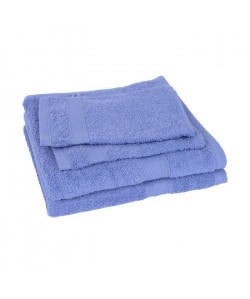 Lot de 2 serviettes  2 gants ELEGANCE bleu