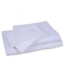 Lot de 1 drap de bain  1 serviette  2 gants ELEGANCE Blanc