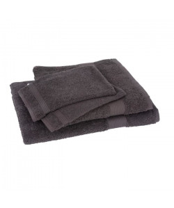 Lot de 1 drap de bain  1 serviette  2 gants FAIRTRADE brun