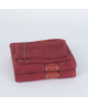 JULES CLARYSSE Lot de 2 serviettes  2 gants de toilette ORIENTAL  Rouge