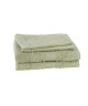 JULES CLARYSSE Lot de 2 serviettes  2 gants de toilette ROYALE  Vert olive