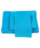 NAF NAF Lot de 1 drap de bain  1 serviette de toilette et 1 serviette invité 100% coton  Bleu turquoise