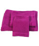 NAF NAF Lot de 1 drap de bain  1 serviette de toilette et 1 serviette invité 100% coton  Violet aubergine