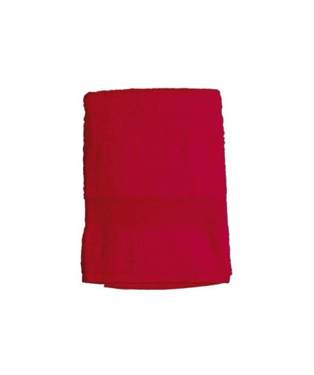 SOLEIL D\'OCRE Drap de bain 100% Coton DOUCEUR 70x130 cm  Rouge