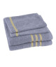 JULES CLARYSSE Lot de 2 serviettes 50x100 cm  2 gants 15x21 cm Nima gris