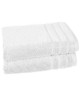 VENT DU SUD Lot de 2 draps de douche CALLISTO  70x130 cm  Blanc neige