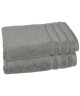 VENT DU SUD Lot de 2 draps de douche CALLISTO  70x130 cm  Gris cendre