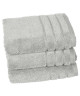 VENT DU SUD Lot de 3 serviettes CALLISTO  50x90 cm  Blanc perle